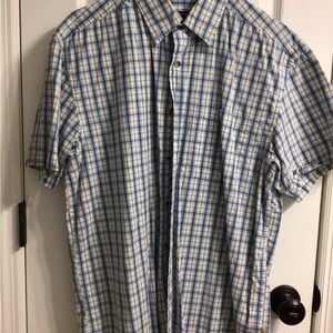 Levi's Casual Blue and White Plaid Shirt